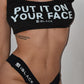 Women's Black Cotton Tank Top With Company Slogan